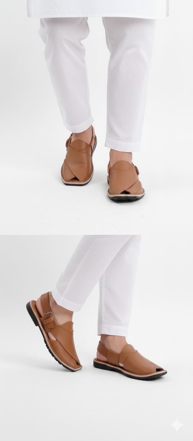 Traditional Handmade Peshawari Chappal For Men