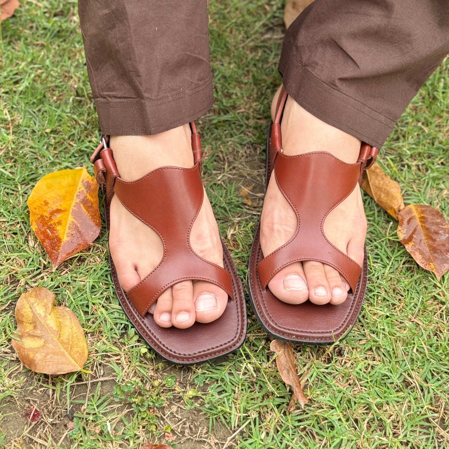 Mustard Panjedar Chappal – Handmade Pure Leather