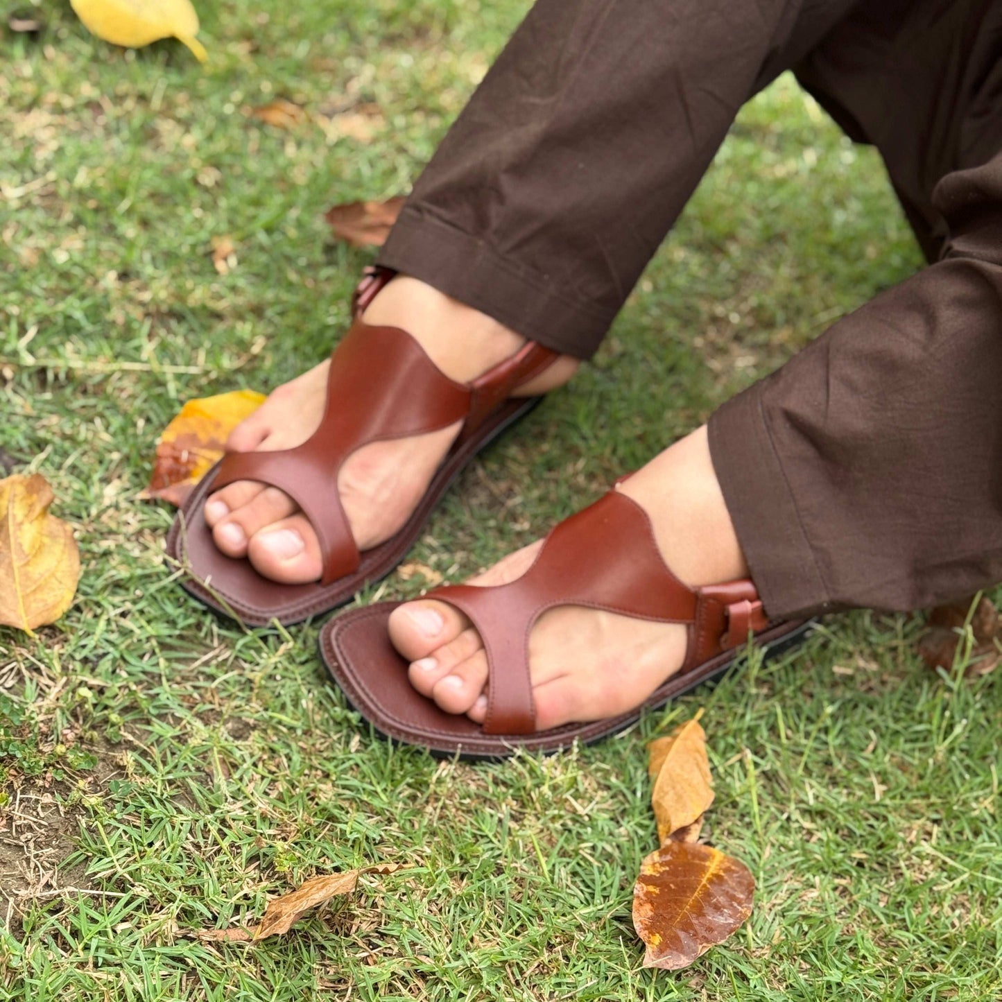 Mustard Panjedar Chappal – Handmade Pure Leather