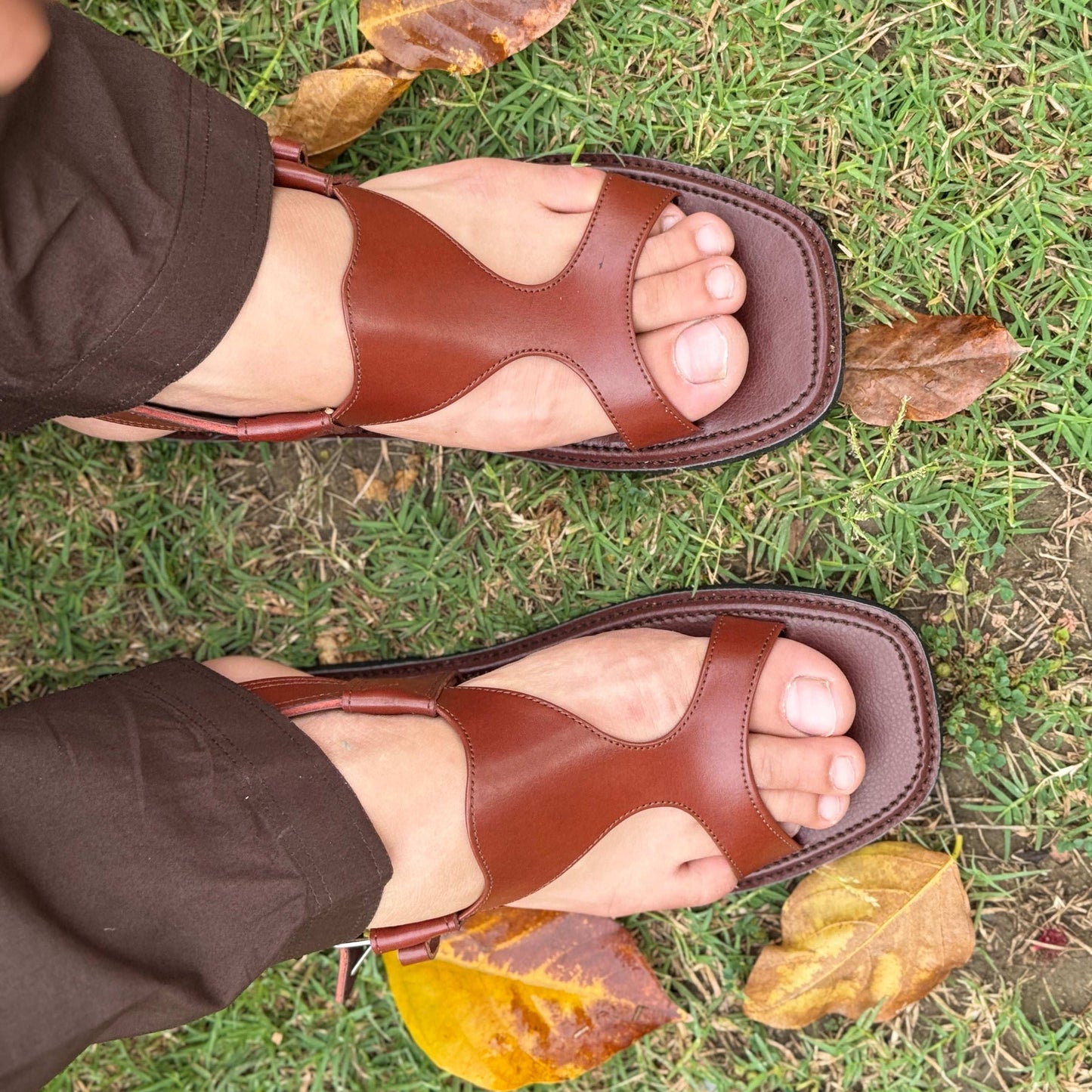 Mustard Panjedar Chappal – Handmade Pure Leather