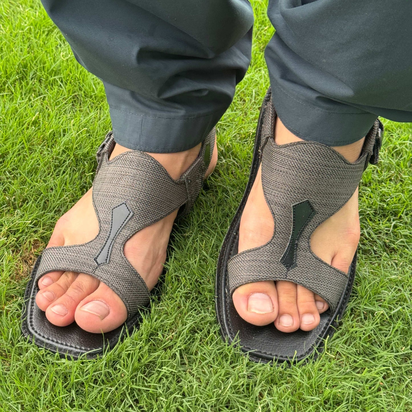 Elegant Grey Panjedar Chappal – Handmade Comfort