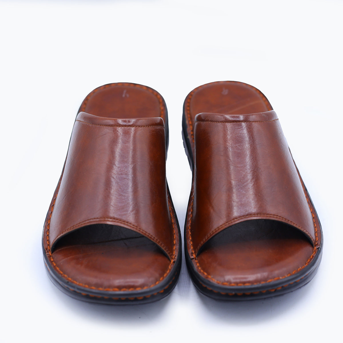 Handcrafted Brown Leather Slippers