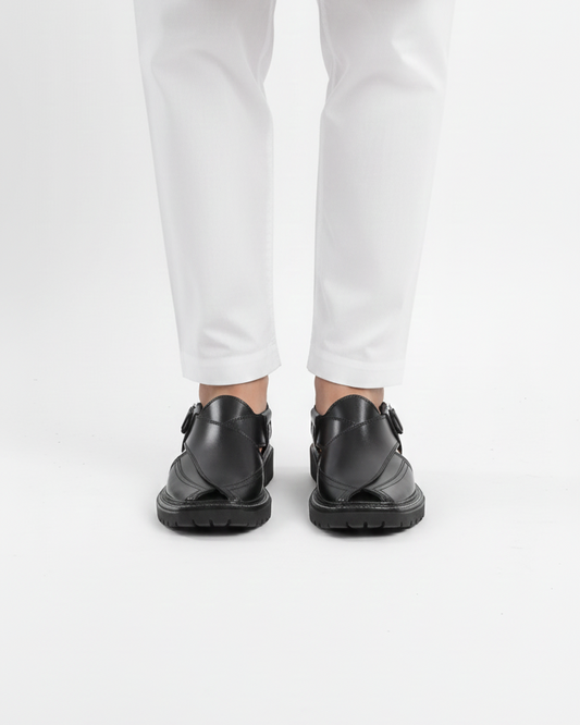 Pure Leather Handmade Kaptaan Chappal For Men