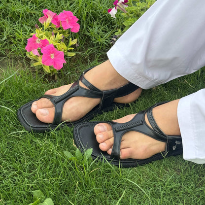 Elegant Black Pajandar Chappal