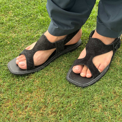 Sabar Elegant Black Panjedar Chappal
