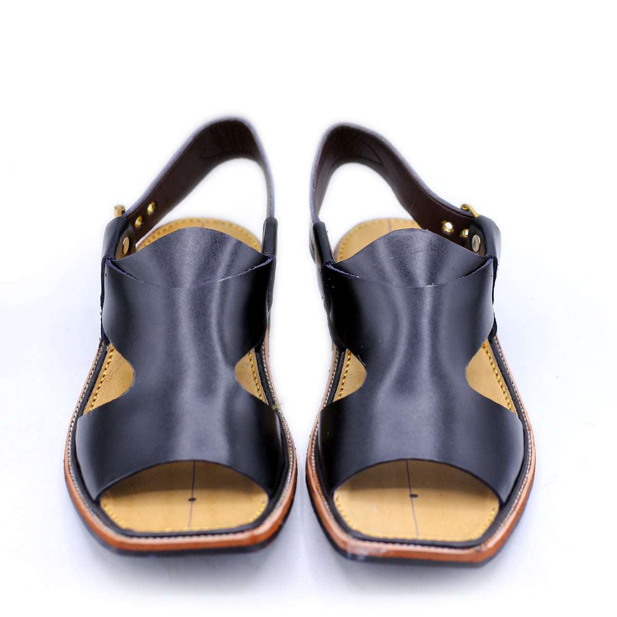 Handcrafted Black Panjedar Chappal