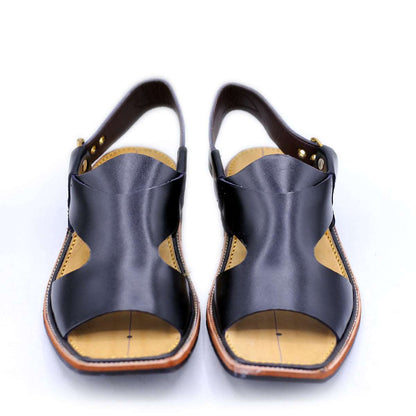 Handcrafted Black Panjedar Chappal