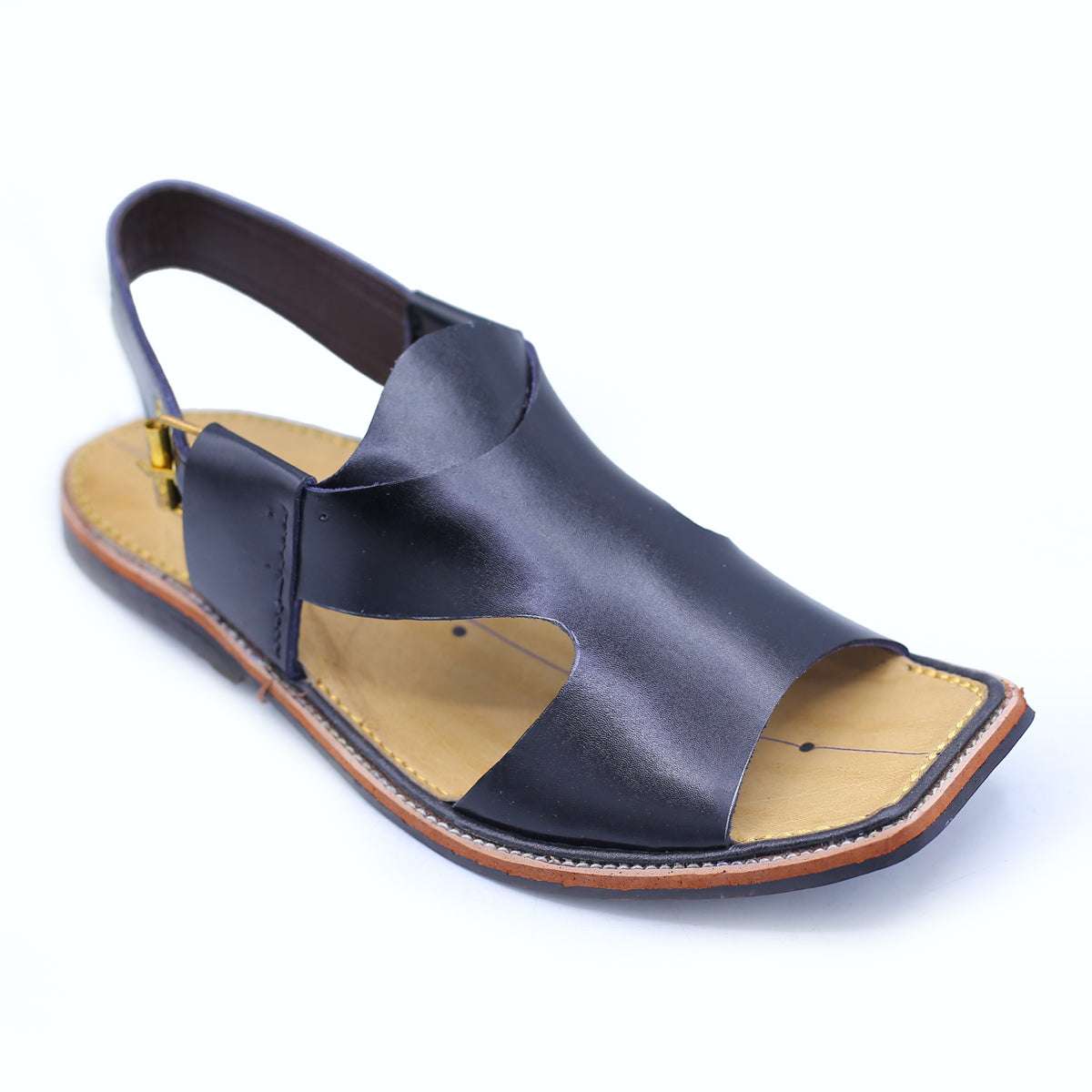 Handcrafted Black Panjedar Chappal
