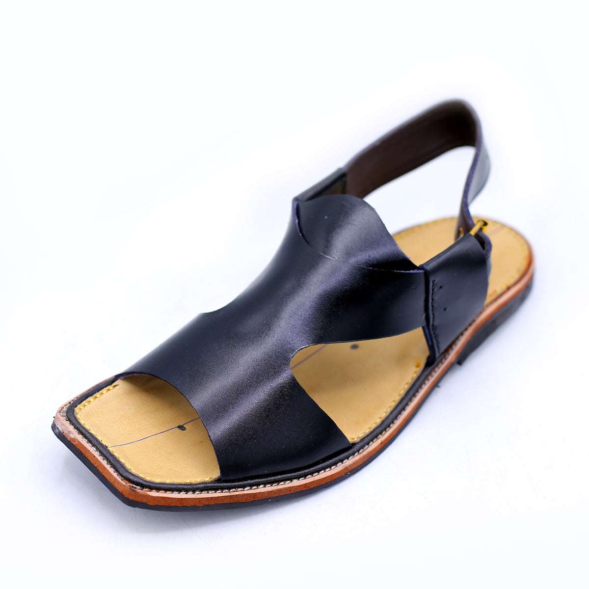 Handcrafted Black Panjedar Chappal
