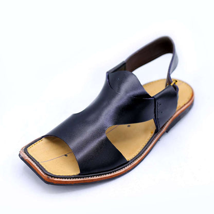 Handcrafted Black Panjedar Chappal