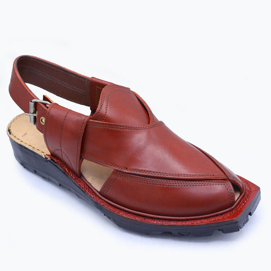 Brown Leather Norozi Chappal - Handmade & Durable
