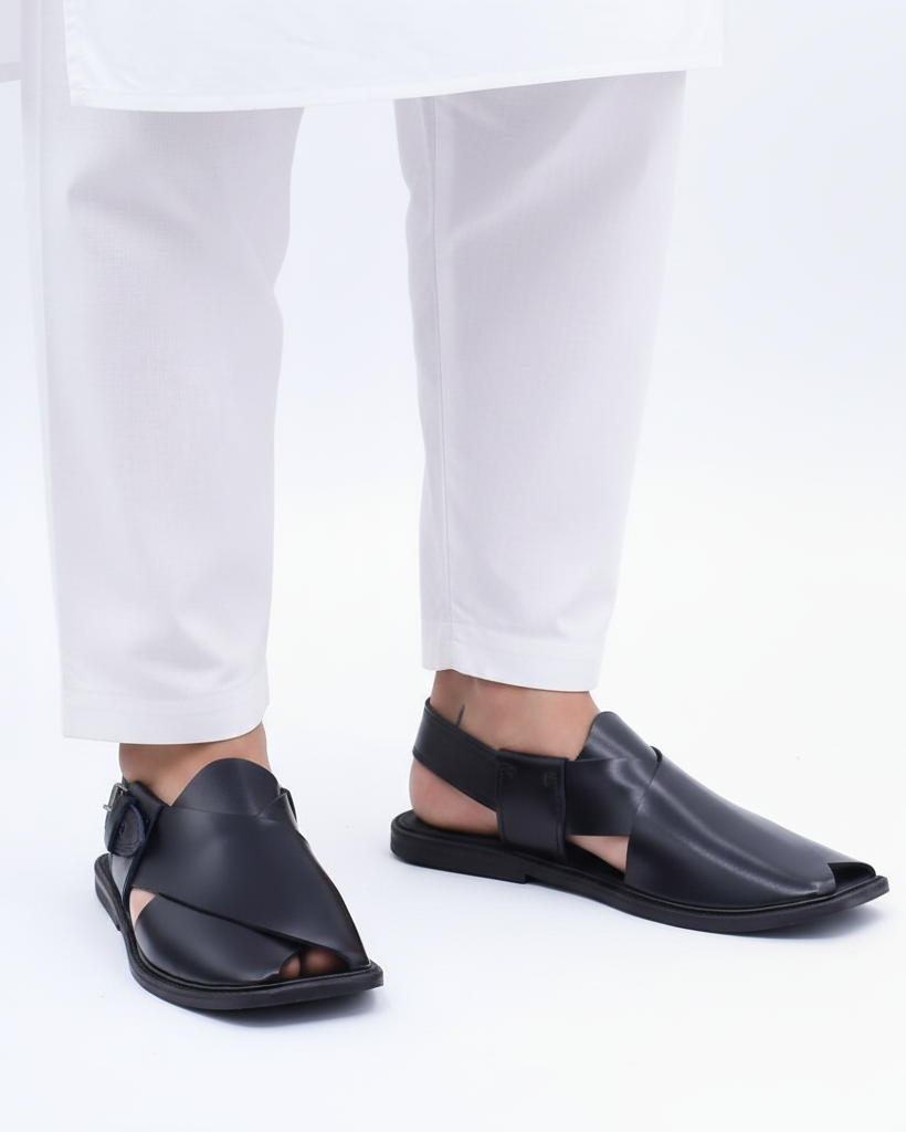 Premium Leather Charsadda Chappal for Men PC#10027