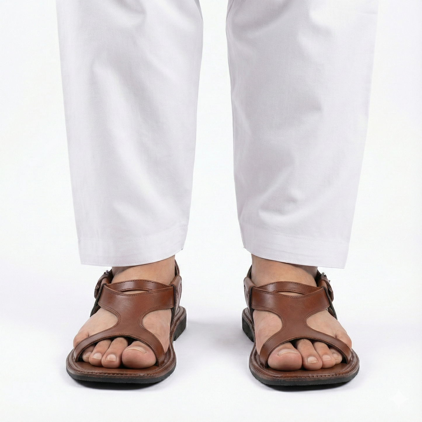 Handmade Pure Leather Panjedar Chappal for Men P#1007