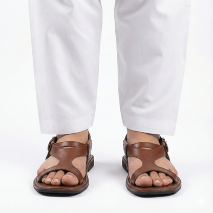Handmade Pure Leather Panjedar Chappal for Men P#1007